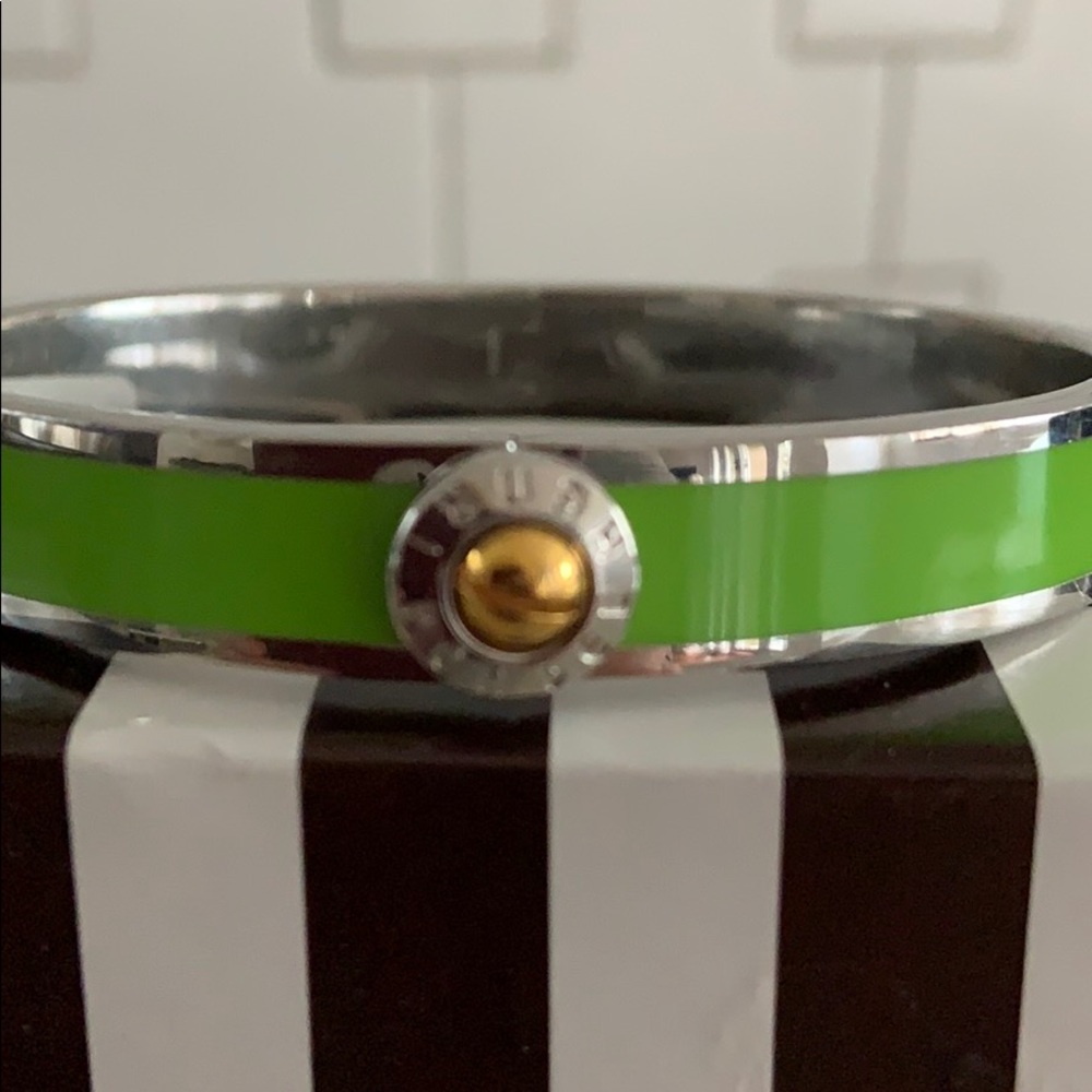 Henri Bendel Green and Silver Enamel Bracelet - Picture 3 of 3